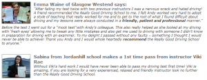 Some reviews from satisfied customers who learned to drive with us in Knightswood